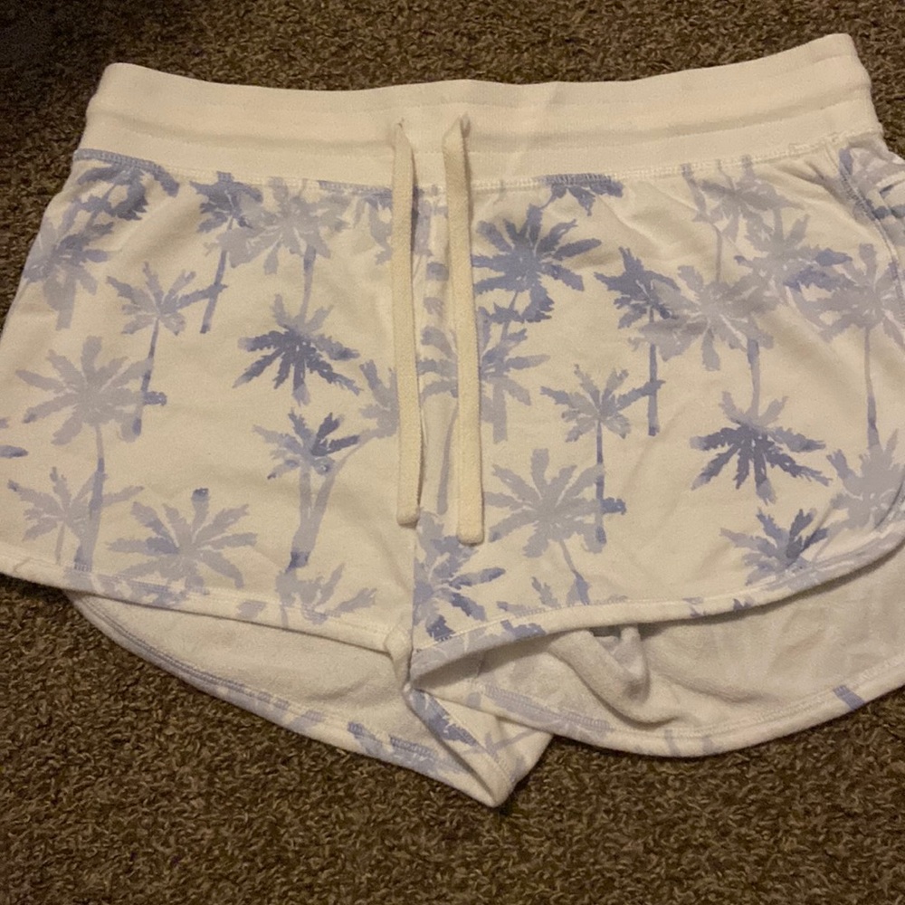 White shorts with palm trees